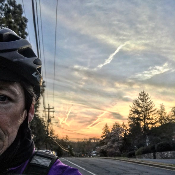 At the top of sneaky ninja roller at sunrise